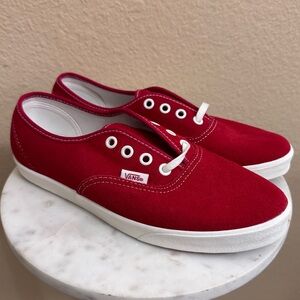 NEW Women Vans Vault OG Authentic Suede Red True White Womens Casual Shoes Sz 7